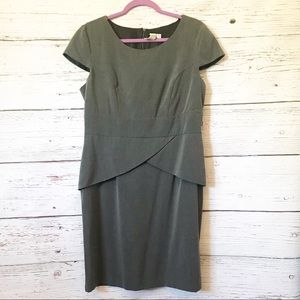Emma & Michele Gray Dress with Peplum details